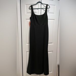 BHLDN ASHLYNN CREPE DRESS Dark Green